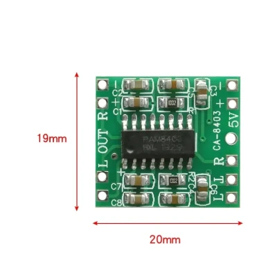 Mini moduł wzmacniacz audio CA-8403 moduł zastępczy wzmacniacza audio 2x3W  PAM8403