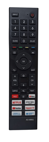 Pilot TV Hisense smart Netflix prime video YouTube Rakuten TV UEFA.tv Facebook Watch zamiennik ERF3B80H