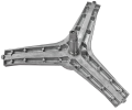 Krzyżak bębna do pralki DC97-14369D DC97-14369G średnica pod simering 35mm , wysokość ośki 125,8mm